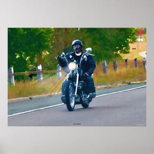 Kreuzfahrt Biker Highway Reiten Kunstgiesserei Poster (Vorne)