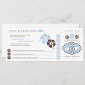 Kreuzfahrt Boarding Hochzeit Einladung (Vorne/Hinten)