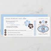 Kreuzfahrt Boarding Hochzeit Einladung (Vorne/Hinten)