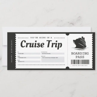 Kreuzfahrt Boarding Pass Ticket Gutschein Einladung