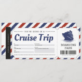 Kreuzfahrt Boarding Pass Ticket Gutschein Einladung (Vorne/Hinten)