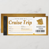 Kreuzfahrt Boarding Pass Ticket Gutschein Einladung (Vorne/Hinten)