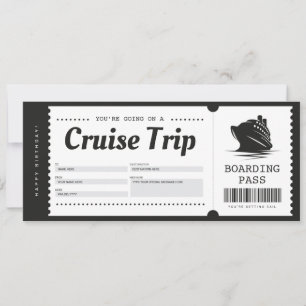 Kreuzfahrt Bordkarte Urlaubsticket Geschenkgutsche Einladung