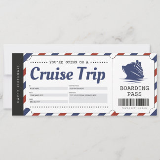 Kreuzfahrt Bordkarte Urlaubsticket Geschenkgutsche Einladung