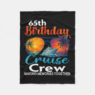 Kreuzfahrt Crew Freunde Familie Urlaub zum 65. Geb Fleecedecke