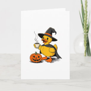 Kreuzfahrt Ente Hexe Halloween Kürbis Kaffee Hut U Karte