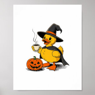 Kreuzfahrt Ente Hexe Halloween Kürbis Kaffee Hut U Poster