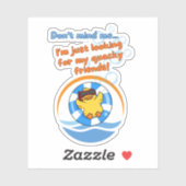 Kreuzfahrt für Enten Aufkleber (Blatt)