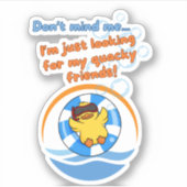 Kreuzfahrt für Enten Aufkleber (Vorderseite)