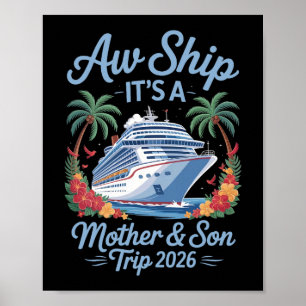 Kreuzfahrt für Mutter und Sohn 2026 Urlaub passend Poster