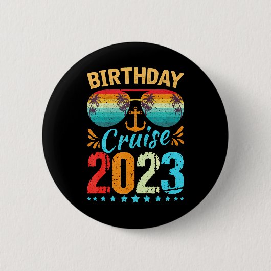 Kreuzfahrt Geburtstag Squad Geburtstagsparty Cruis Button (Vorderseite)