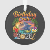 Kreuzfahrt Geburtstagsfeier Urlaub Ornament (Rückseite)