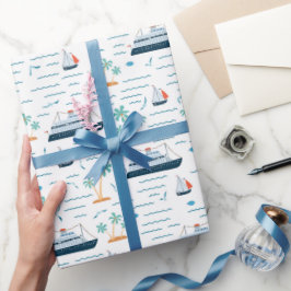 Kreuzfahrt Geschenkpapier, Urlaub Reise Geschenkve Geschenkpapier