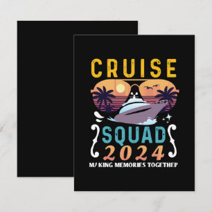 Kreuzfahrt-Gruppe 2024 Familienurlaub passend RSVP Karte