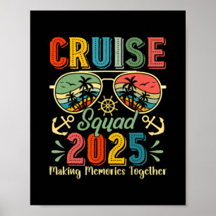 Kreuzfahrt-Gruppe 2025 Sommerferien passende Famil Poster