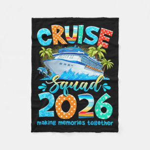 Kreuzfahrt-Gruppe 2026 Sommerferien passende Famil Fleecedecke