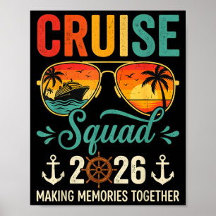 Kreuzfahrt-Gruppe 2026 Sommerferien passende Famil Poster