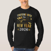Kreuzfahrt in das neue Jahr Gold Ship T-Shirt (Vorderseite)