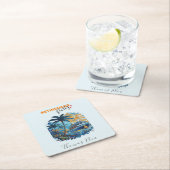 Kreuzfahrt in das Party der Pensionierung, Kreuzfa Rechteckiger Pappuntersetzer (Vor Ort)