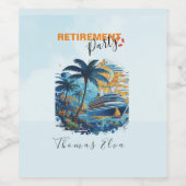 Kreuzfahrt in das Party der Pensionierung, Kreuzfa Weinetikett (Einzelnes Label)