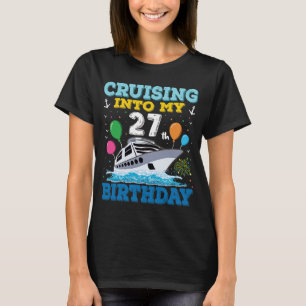 Kreuzfahrt in den 27. Geburtstagsparty Cruise Squa T-Shirt