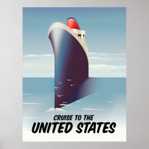 Kreuzfahrt in die Vereinigten Staaten Poster