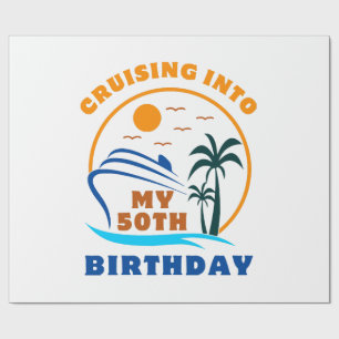 Kreuzfahrt in mein 50. Geburtstagsboot Geschenkpapier