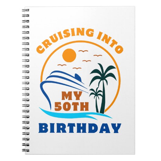 Kreuzfahrt in mein 50. Geburtstagsboot Notizblock (Vorderseite)