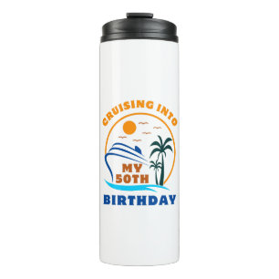 Kreuzfahrt in mein 50. Geburtstagsboot Thermosbecher