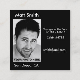 Kreuzfahrt-Karte Quadratische Visitenkarte
