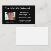 Kreuzfahrt-Karte Telefonnummerkarte (Vorne/Hinten)