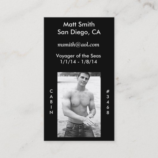 Kreuzfahrt-Karte Visitenkarte (Vorderseite)