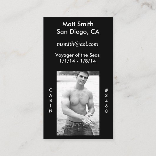 Kreuzfahrt-Karte Visitenkarte (Vorderseite)