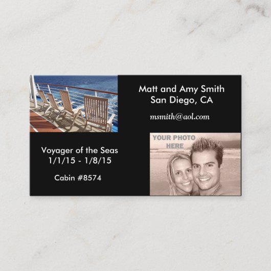 Kreuzfahrt-Karte Visitenkarte (Vorderseite)