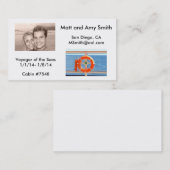 Kreuzfahrt-Karte Visitenkarte (Vorne/Hinten)