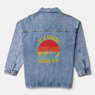 Kreuzfahrt Kreuzfahrtschiff Retro ist es Kreuzfahr Jeansjacke
