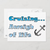 Kreuzfahrt... Lebensgefälligkeit Postkarte (Vorne/Hinten)