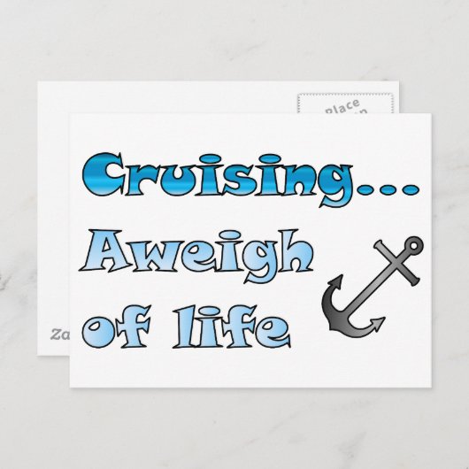 Kreuzfahrt... Lebensgefälligkeit Postkarte (Vorne/Hinten)
