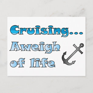 Kreuzfahrt... Lebensgefälligkeit Postkarte