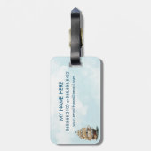 Kreuzfahrt mit Binokularen Gepäckanhänger (Rückseite vertikal)