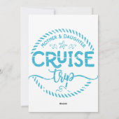 Kreuzfahrt Mutter Tochter Feiertagskarte (Rückseite)