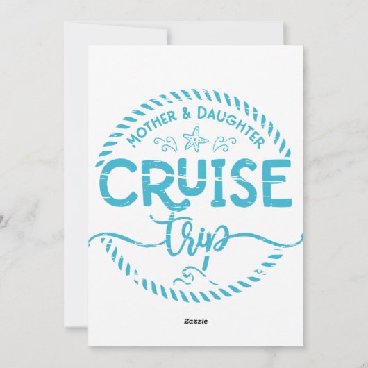 Kreuzfahrt Mutter Tochter Feiertagskarte (Rückseite)
