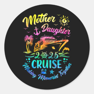Kreuzfahrt Mutter-Tochter-Trip 2025 Lustige Mom-To Runder Aufkleber