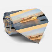 Kreuzfahrt nach Nassau Streifen Krawatte (Gerollt)