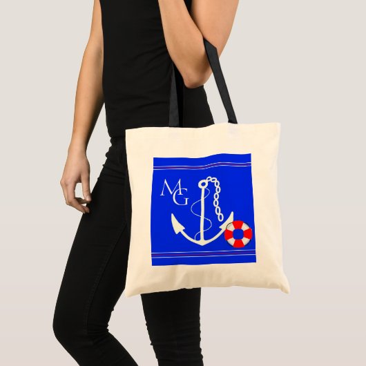 Kreuzfahrt-oder Strand-Tasche - Monogramm Tragetasche (Vorderseite (Produkt))