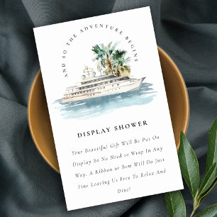Kreuzfahrt Palm Seascape Display Dusche Baby Showe Begleitkarte