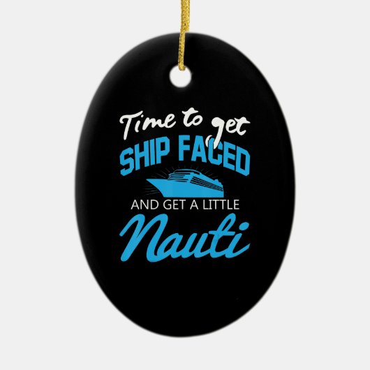 Kreuzfahrt| Party für das Schiff Familienkreuzfahr Keramik Ornament (Vorne)