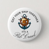 Kreuzfahrt Schiff Fun Pub Crawl Aktivität Button (Vorderseite)