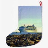 Kreuzfahrt-Schiff, welches die Anlegestellen Großer Weihnachtsstrumpf (Rückseite)