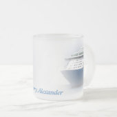 Kreuzfahrt-Schiffs-Miniatur personalisiert Mattglastasse (VorderseiteRechts)